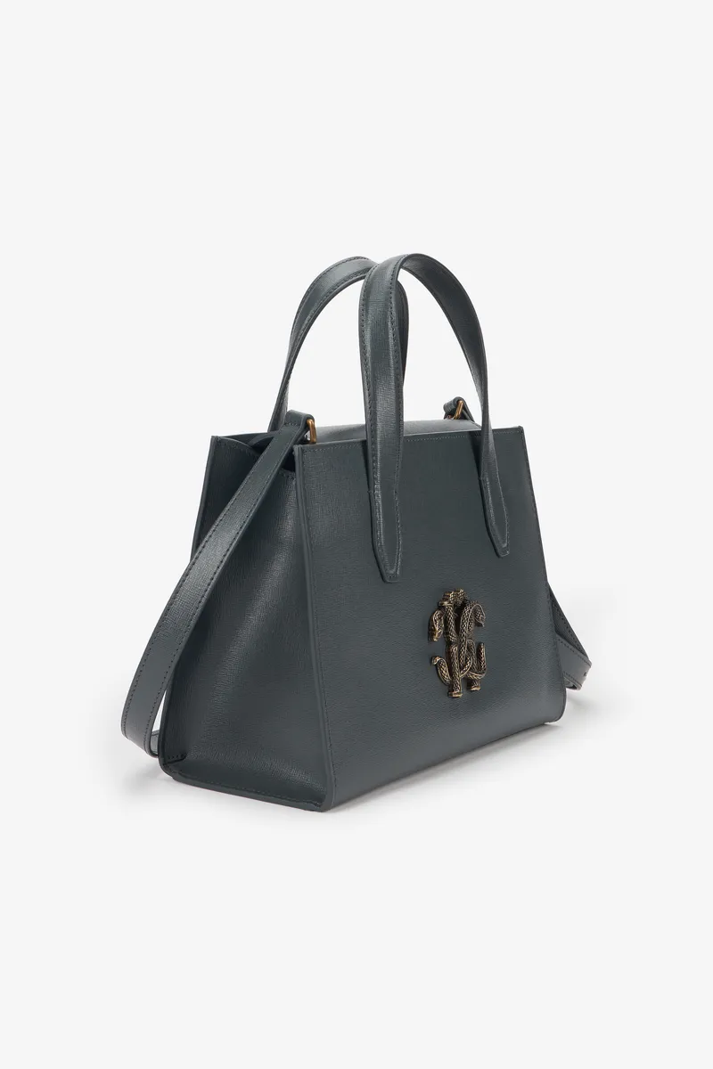 Roberto Cavalli Slate Grey Shoulder Bag With RC Monogram | Thumbnail 4