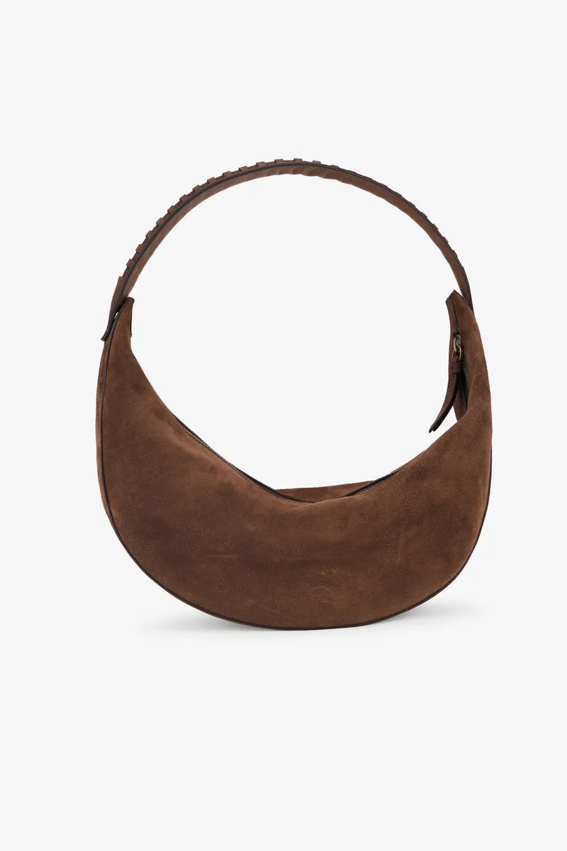 Roberto Cavalli Brown Soft Shoulder Bag With RC Monogram | Thumbnail 3