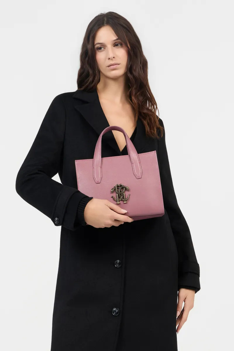 Roberto Cavalli Antique Pink Shoulder Bag With RC Monogram | Thumbnail 2 Roberto Cavalli Antique Pink Shoulder Bag With RC Monogram | Thumbnail 2