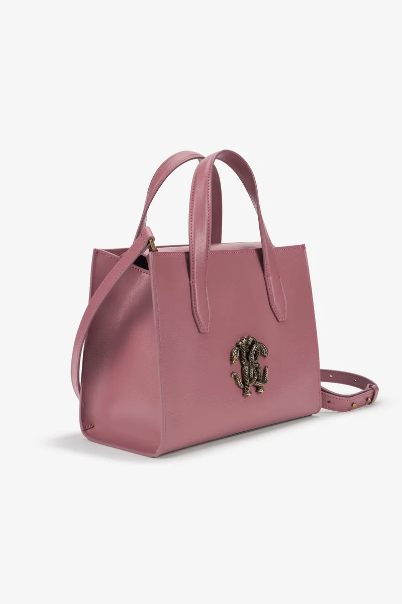 Roberto Cavalli Antique Pink Shoulder Bag With RC Monogram | Thumbnail 4 Roberto Cavalli Antique Pink Shoulder Bag With RC Monogram | Thumbnail 4
