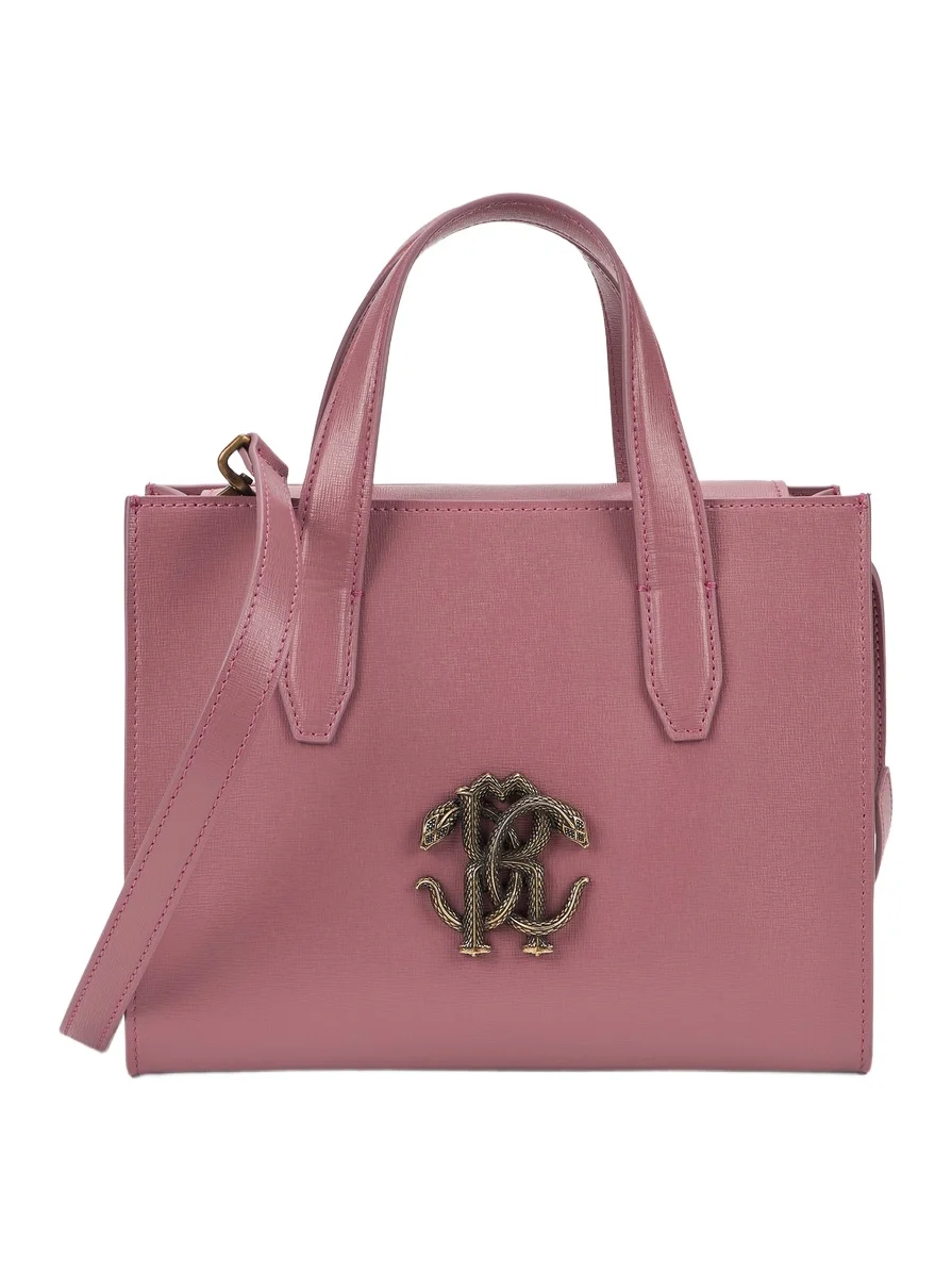 Roberto Cavalli Antique Pink Shoulder Bag With RC Monogram