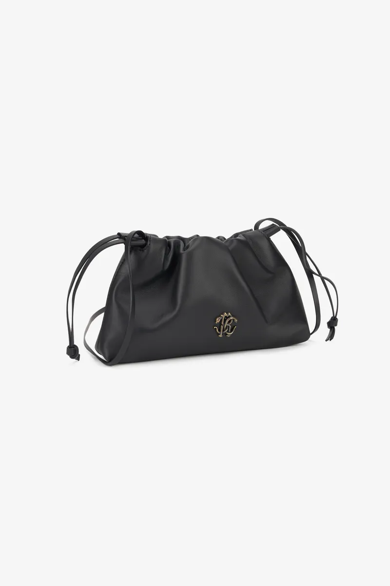 Roberto Cavalli Black Drawstring Shoulder Bag With RC Monogram | Thumbnail 4