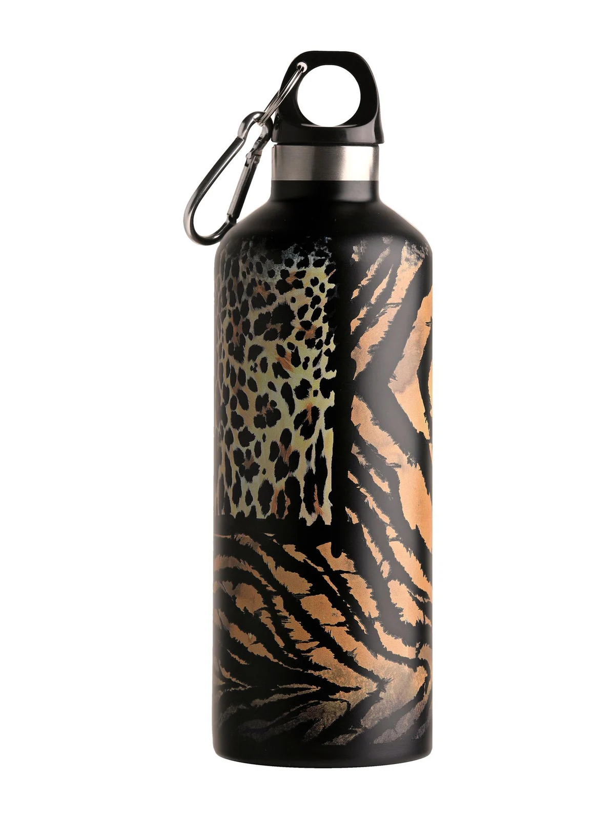 Roberto Cavalli Animalier Patchwork-Print Water Bottle