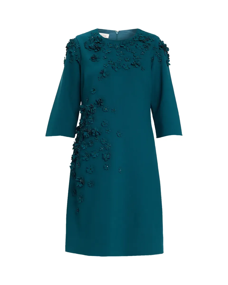 Rickie Freeman for Teri Jon Floral Applique Crepe Dress | Thumbnail 2 Rickie Freeman for Teri Jon Floral Applique Crepe Dress | Thumbnail 2