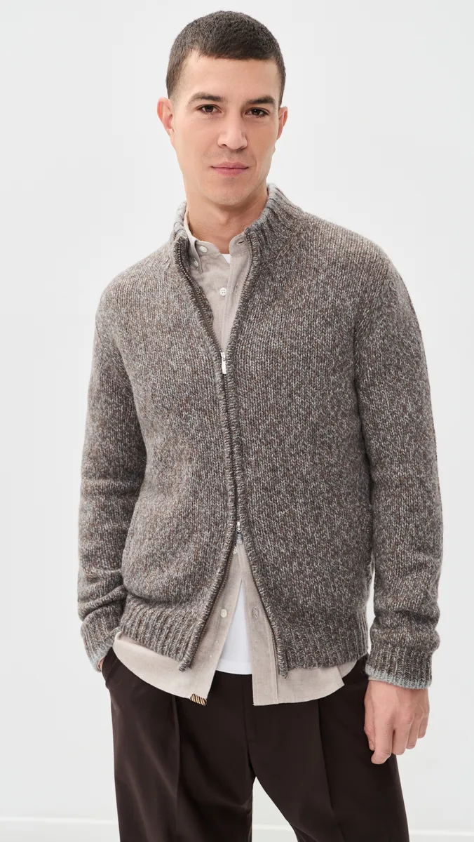 FEDELI Baby Alpaca Zip Cardigan | Thumbnail 2 FEDELI Baby Alpaca Zip Cardigan | Thumbnail 2