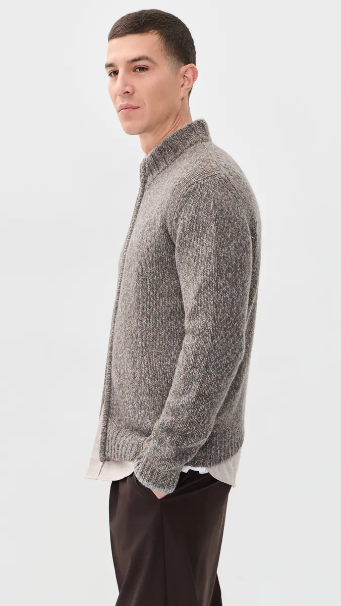 FEDELI Baby Alpaca Zip Cardigan | Thumbnail 4 FEDELI Baby Alpaca Zip Cardigan | Thumbnail 4