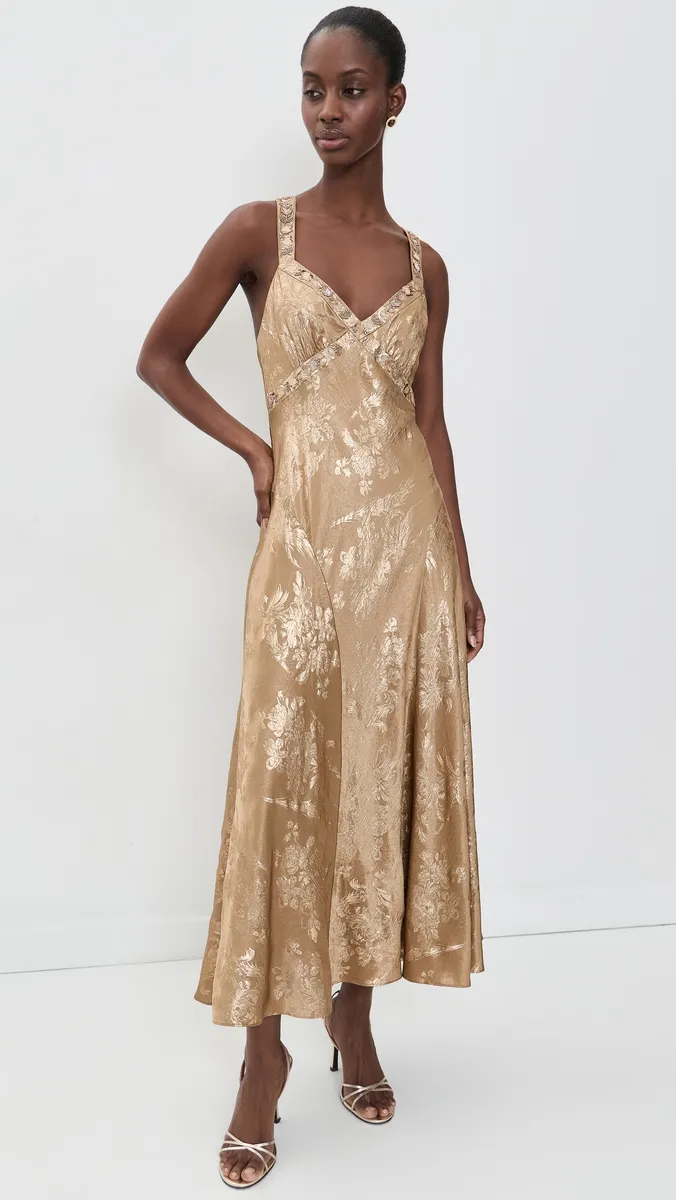 Cinq à Sept Gilded Peony Thalie Dress | Thumbnail 2 Cinq à Sept Gilded Peony Thalie Dress | Thumbnail 2