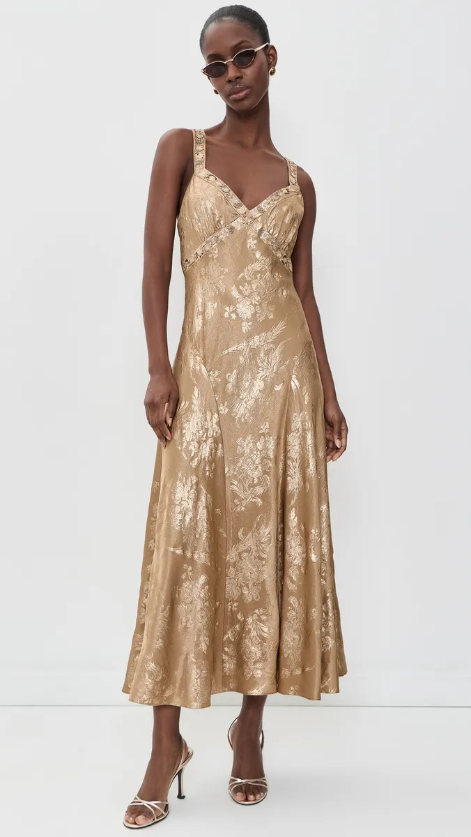 Cinq à Sept Gilded Peony Thalie Dress | Thumbnail 5 Cinq à Sept Gilded Peony Thalie Dress | Thumbnail 5