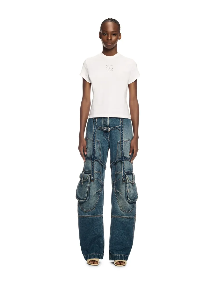 Off-White Jewel Mini Arrow Fitted Tee White - Silv | Thumbnail 2 Off-White Jewel Mini Arrow Fitted Tee White - Silv | Thumbnail 2