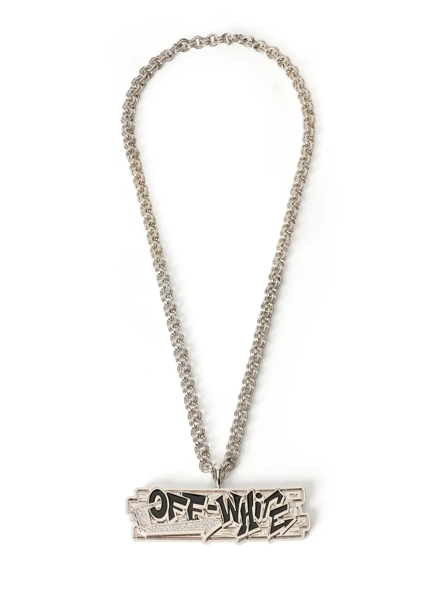 Off-White Bling Strass Wall Chain Necklace | Thumbnail 2
