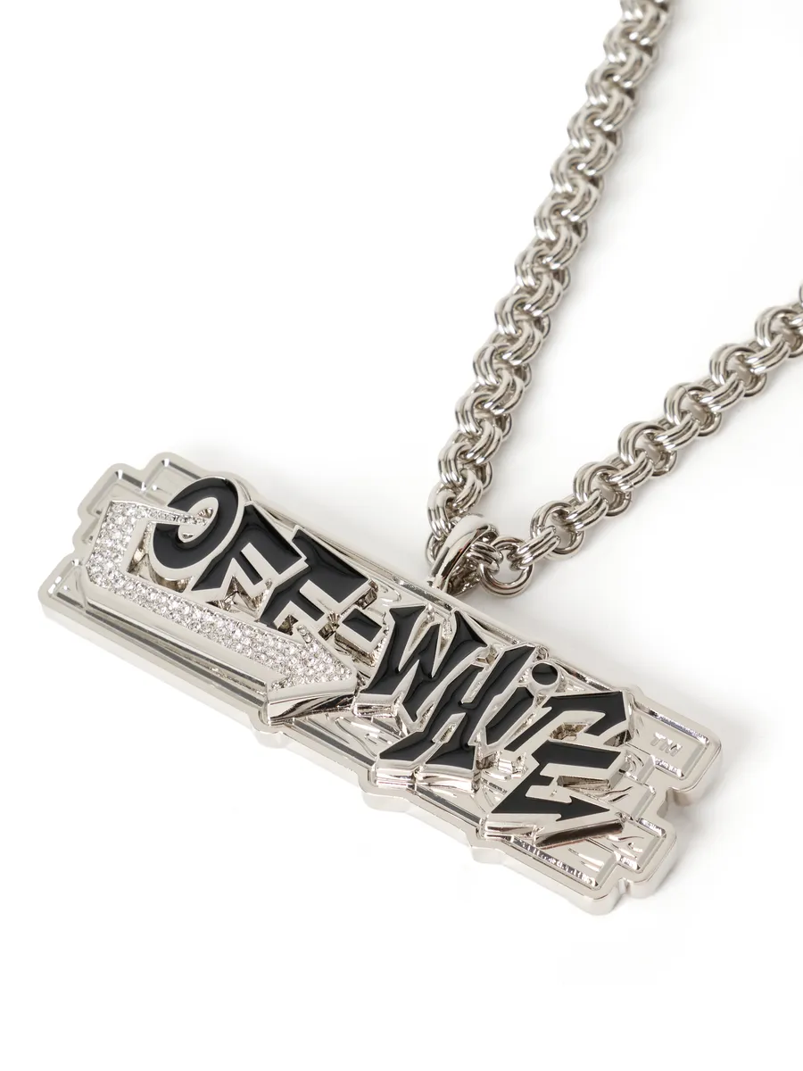 Off-White Bling Strass Wall Chain Necklace | Thumbnail 3