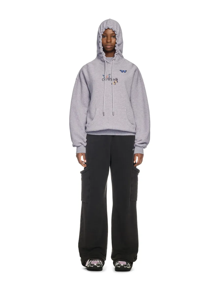 Off-White Gray Bookish Butterfly Hoodie | Thumbnail 2