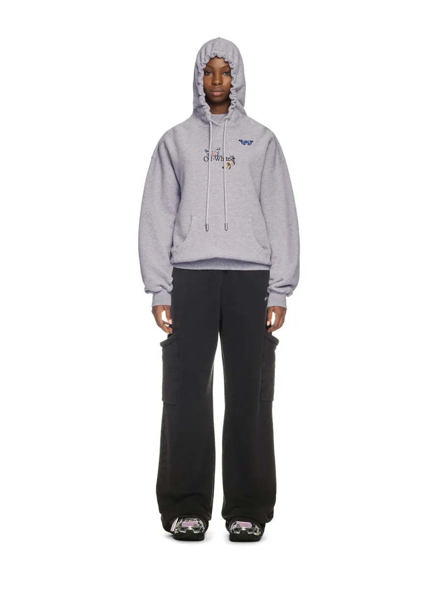 Off-White Gray Bookish Butterfly Hoodie | Thumbnail 3