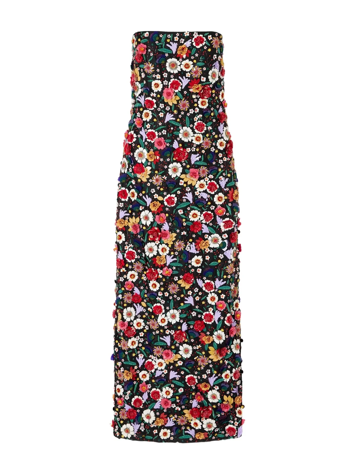 Carolina Herrera Floral-embellished Silk Organza Gown