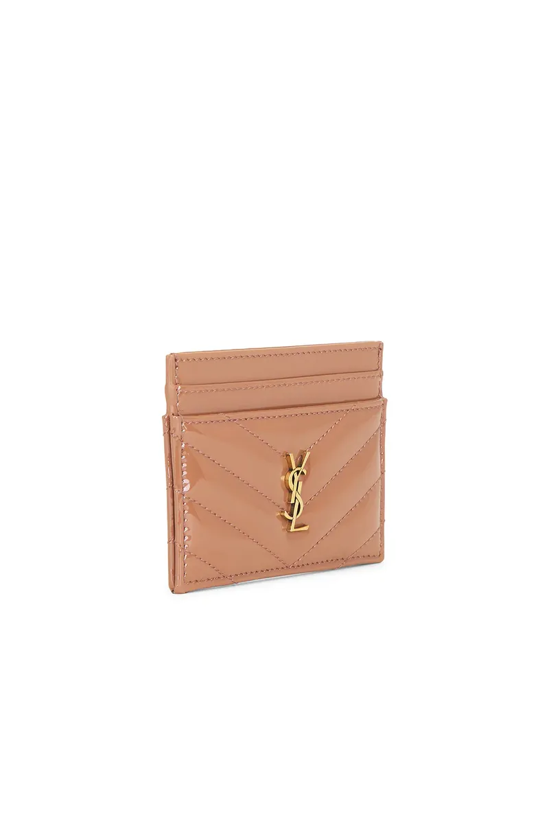 Saint Laurent Cuir Vernis Matelasse Card Case | Thumbnail 3 Saint Laurent Cuir Vernis Matelasse Card Case | Thumbnail 3
