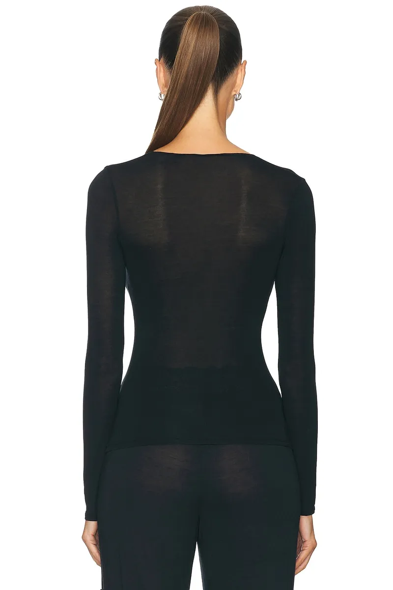 Fleur du Mal Cashmere Butter Long Sleeve Top | Thumbnail 3 Fleur du Mal Cashmere Butter Long Sleeve Top | Thumbnail 3