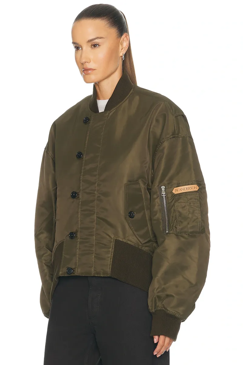 JW Anderson Oversized Tipped Hem Bomber Jacket | Thumbnail 3 JW Anderson Oversized Tipped Hem Bomber Jacket | Thumbnail 3