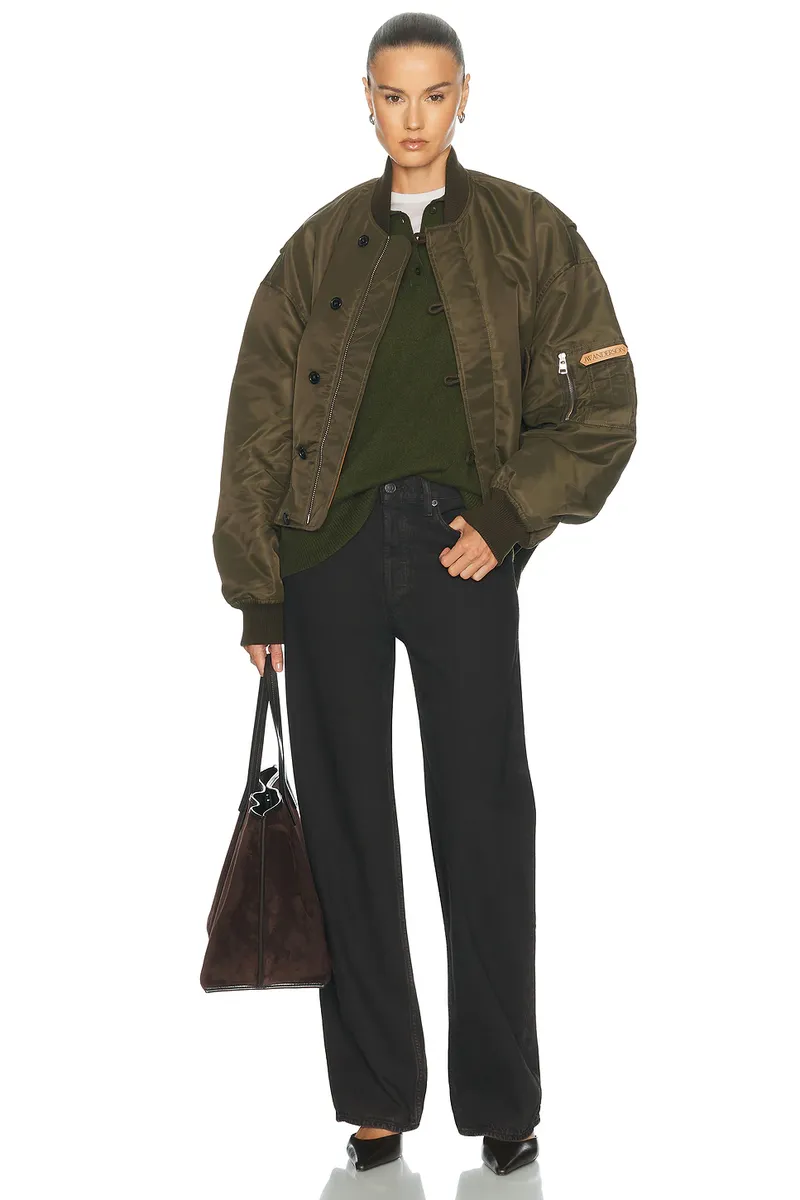 JW Anderson Oversized Tipped Hem Bomber Jacket | Thumbnail 5 JW Anderson Oversized Tipped Hem Bomber Jacket | Thumbnail 5