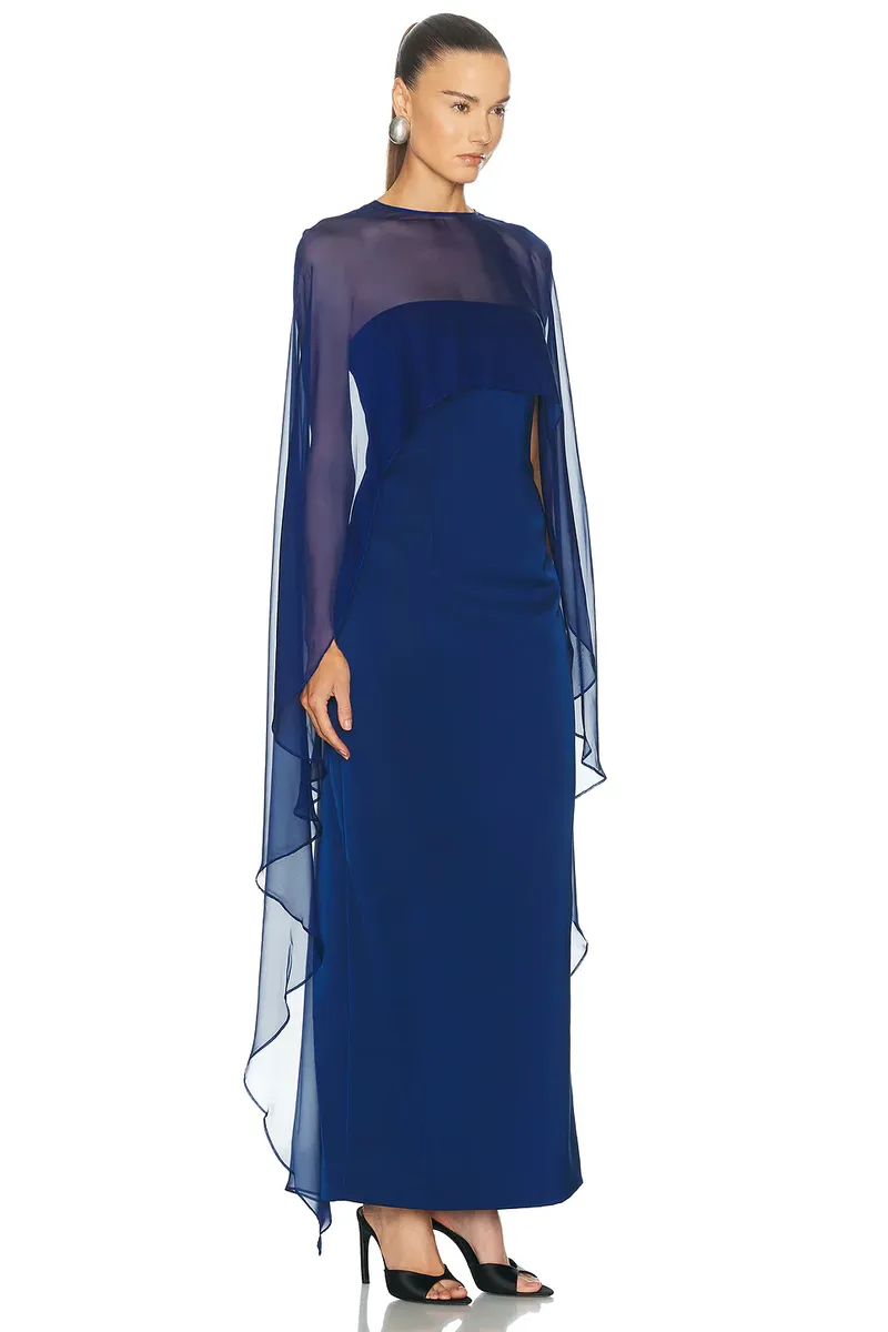 Simkhai Fiora Cape Gown | Thumbnail 2 Simkhai Fiora Cape Gown | Thumbnail 2