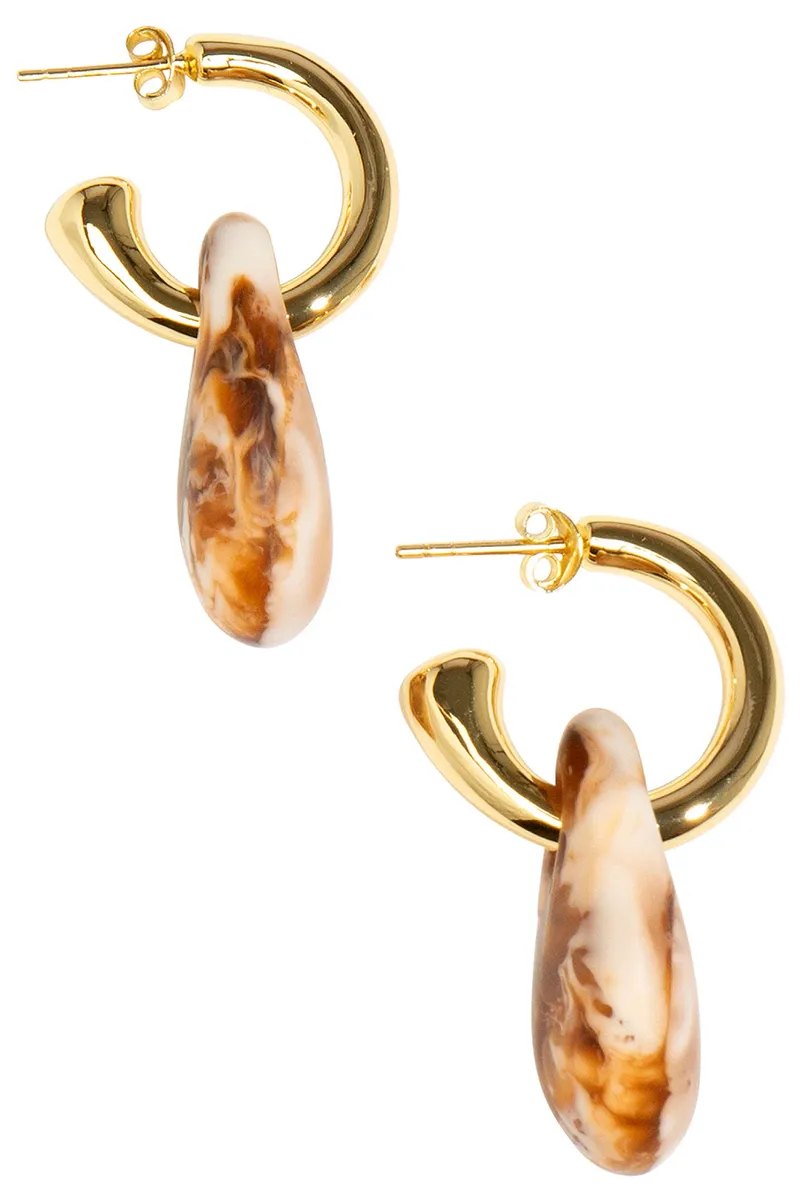 Dinosaur Designs Small Rock Hoop Earrings | Thumbnail 2 Dinosaur Designs Small Rock Hoop Earrings | Thumbnail 2