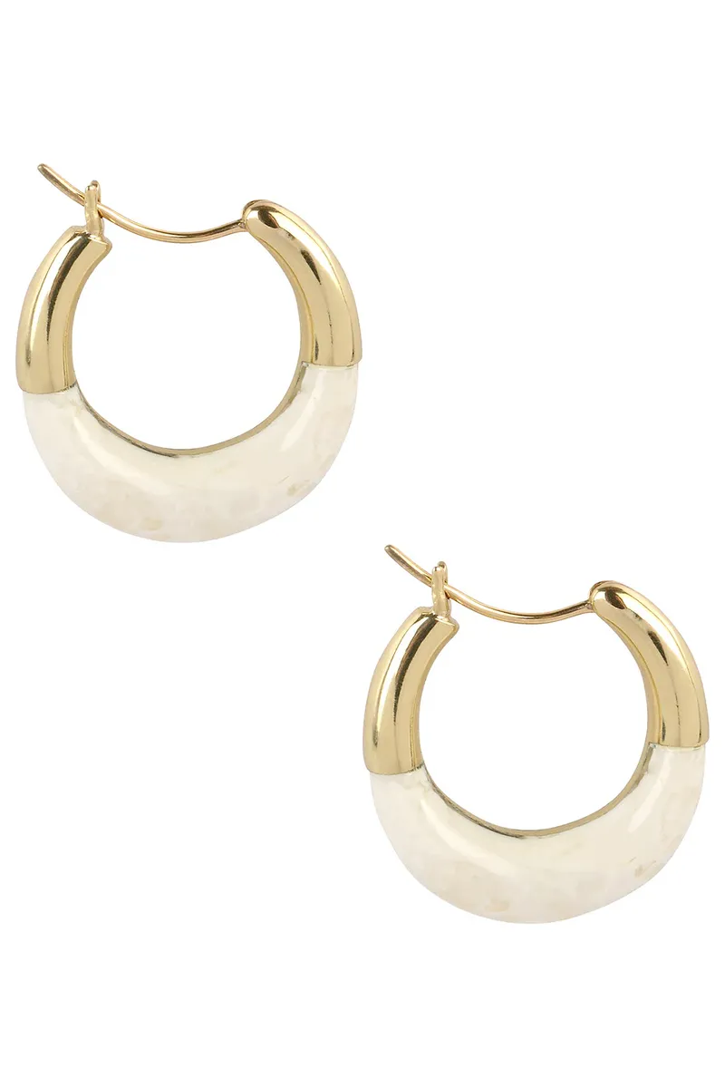 Dinosaur Designs Horn Hoop Small Earrings | Thumbnail 2 Dinosaur Designs Horn Hoop Small Earrings | Thumbnail 2