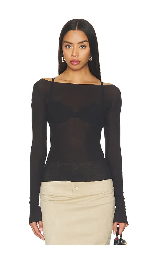 WAO Boat Neck Long Sleeve Tee | Thumbnail 2