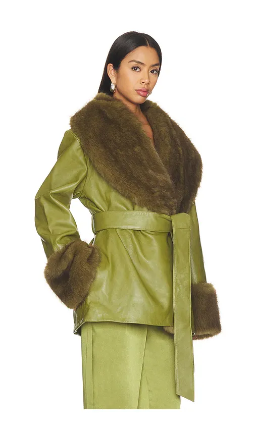 SEROYA Daly Leather Coat | Thumbnail 2 SEROYA Daly Leather Coat | Thumbnail 2