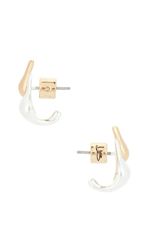 Jenny Bird Egret Huggie Earrings | Thumbnail 2
