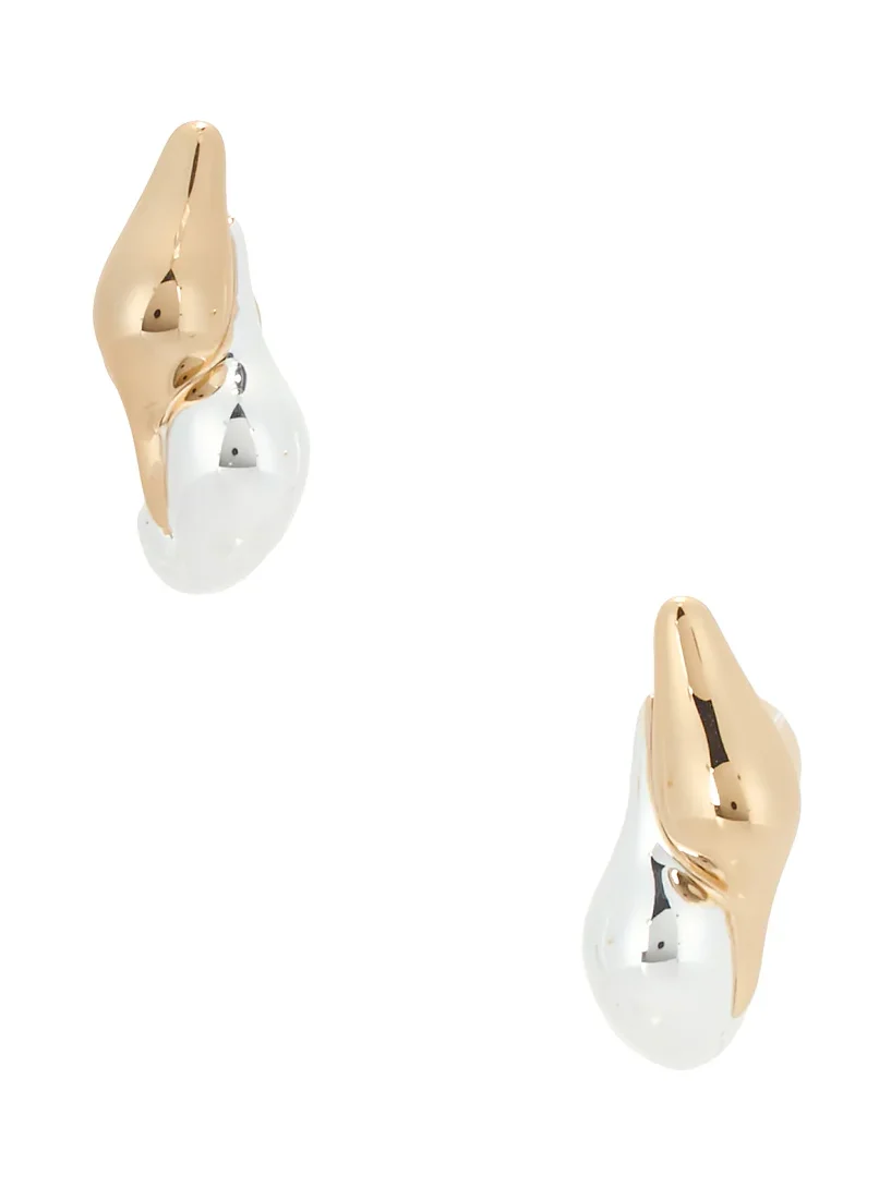 Jenny Bird Egret Huggie Earrings