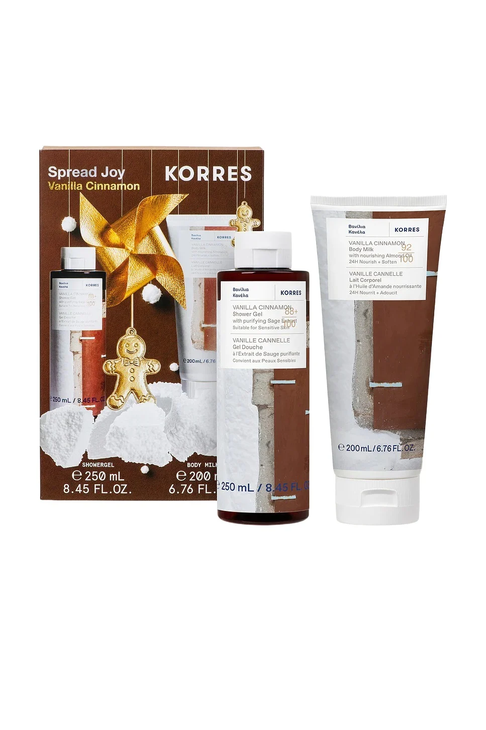 Korres Vanilla Cinnamon Shower Gel & Body Milk Set