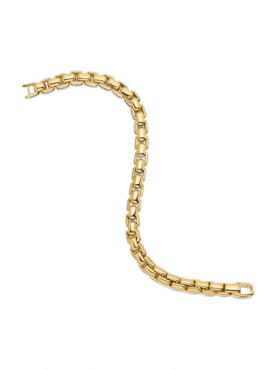 David Yurman Men's Box Chain Bracelet in 18K Yellow Gold, 7.3MM | Thumbnail 5