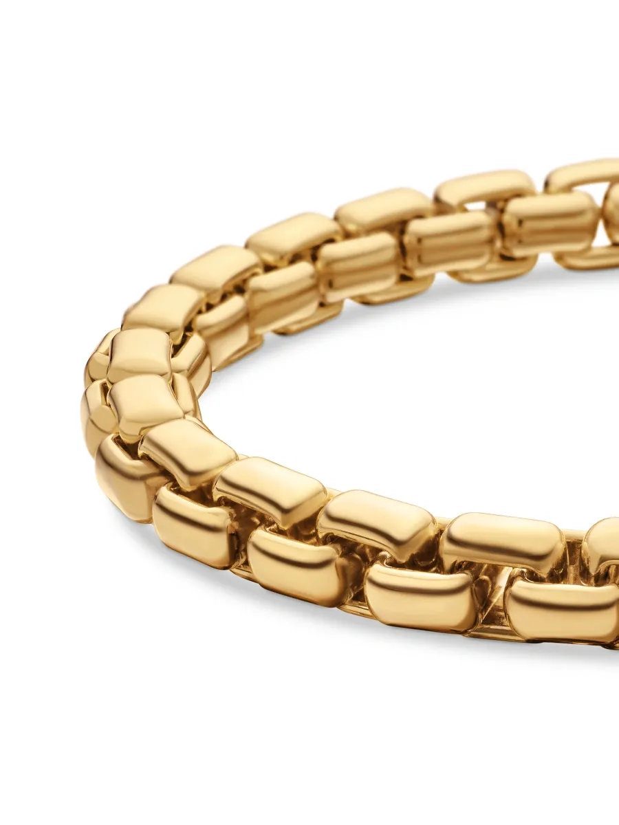 David Yurman Men's Box Chain Bracelet in 18K Yellow Gold, 7.3MM | Thumbnail 6