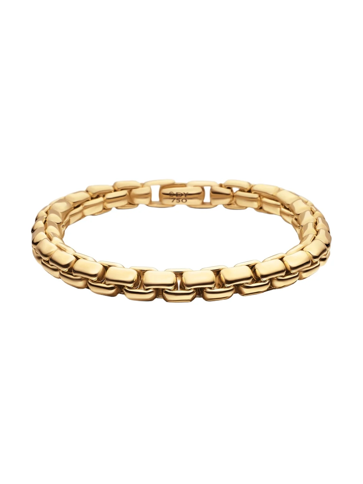 David Yurman Men's Box Chain Bracelet in 18K Yellow Gold, 7.3MM