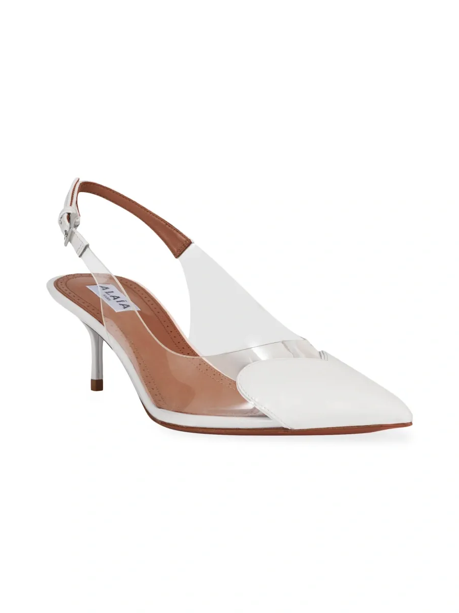 ALAÏA Women's Le Coeur 55MM Slingback Pumps | Thumbnail 2 ALAÏA Women's Le Coeur 55MM Slingback Pumps | Thumbnail 2