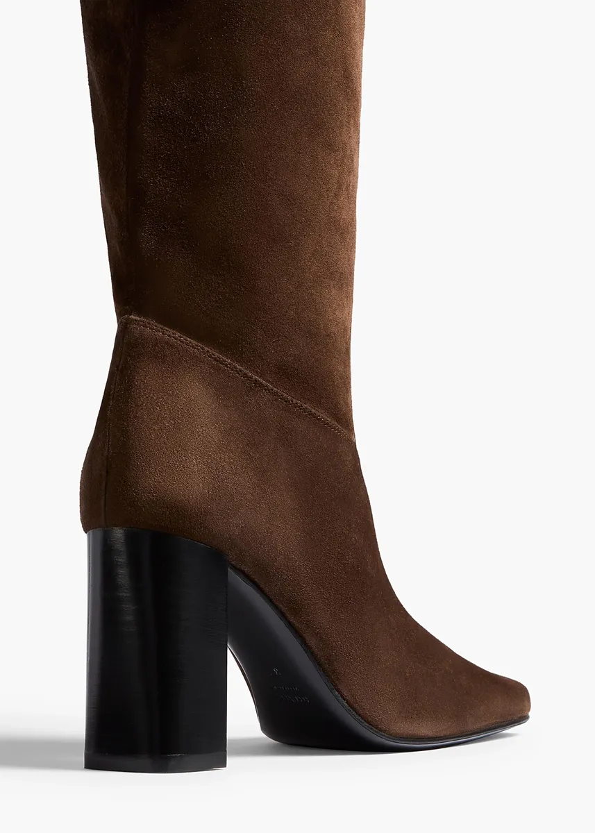 Khaite Petra Knee-High Boot In Ebano Suede | Thumbnail 4