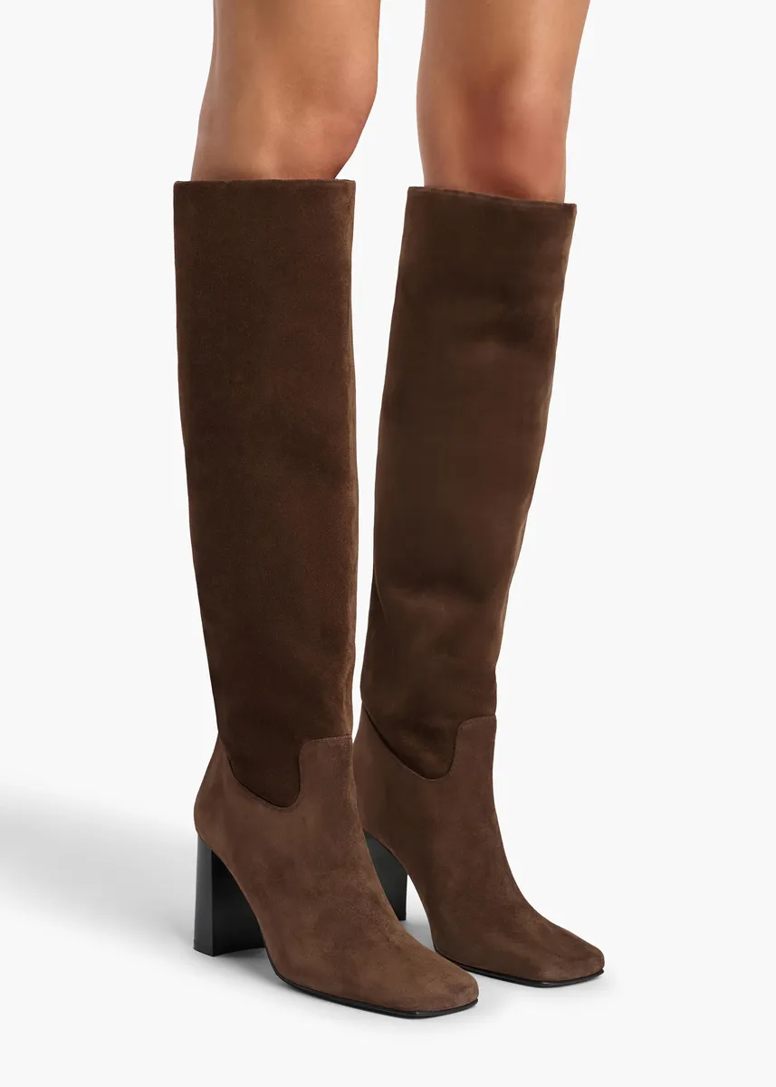 Khaite Petra Knee-High Boot In Ebano Suede | Thumbnail 5