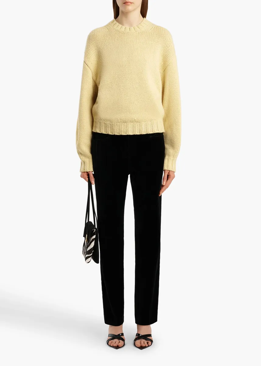 Khaite Gemma Sweater In Light Yellow | Thumbnail 2