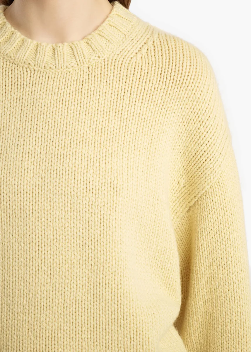 Khaite Gemma Sweater In Light Yellow | Thumbnail 5
