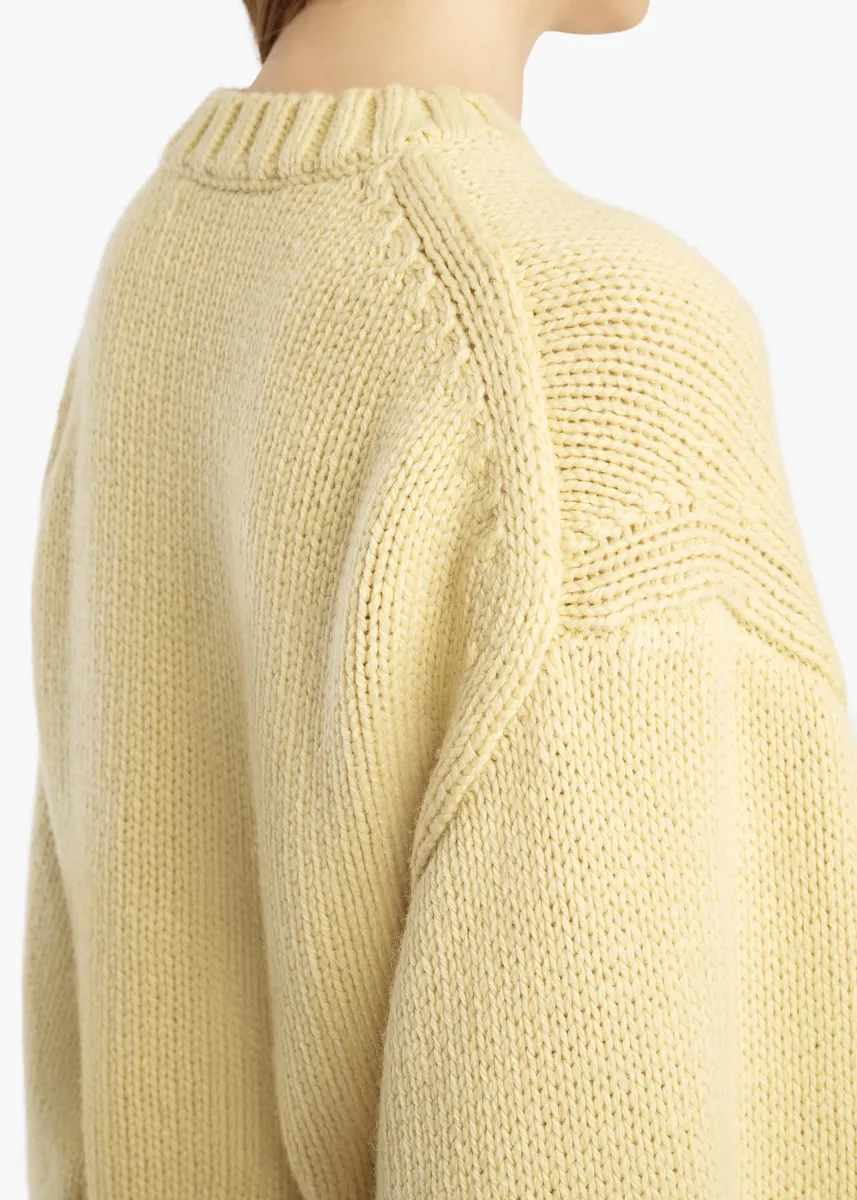 Khaite Gemma Sweater In Light Yellow | Thumbnail 6