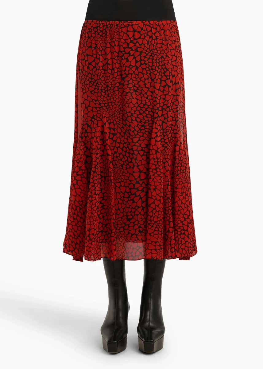 Khaite Ophelia Skirt In Black And Red | Thumbnail 3 Khaite Ophelia Skirt In Black And Red | Thumbnail 3