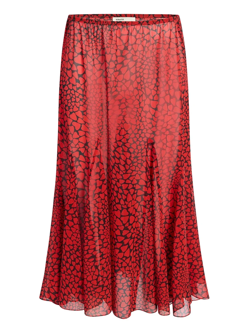 Khaite Ophelia Skirt In Black And Red