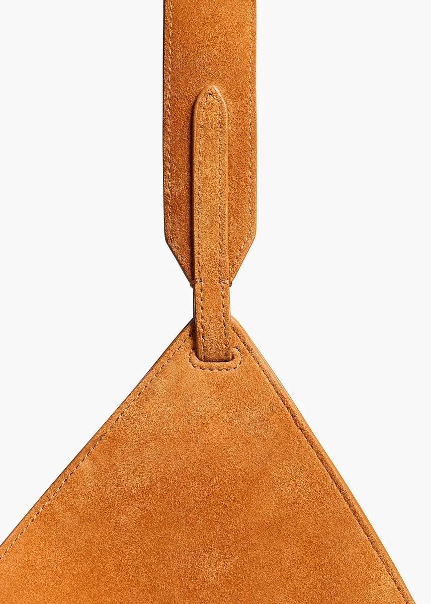 Khaite Mini Lotus Tote In Tan Suede | Thumbnail 4