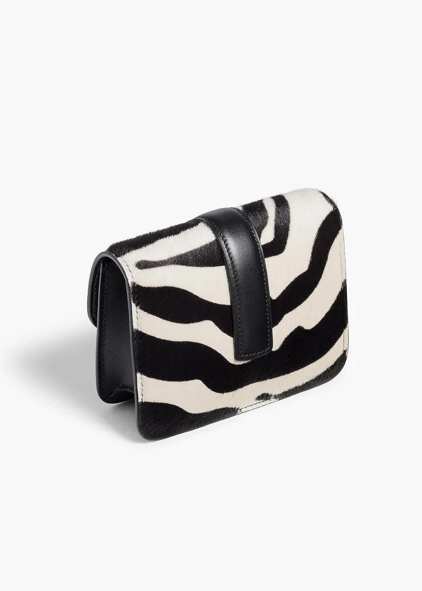 Khaite Blake Nano Bag In Zebra Print Haircalf And Black Leather | Thumbnail 2