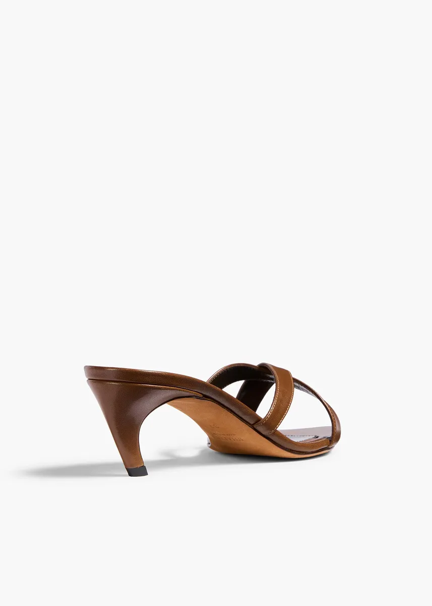 Khaite Sophie Kitten Heel Sandal In Cigar | Thumbnail 4 Khaite Sophie Kitten Heel Sandal In Cigar | Thumbnail 4