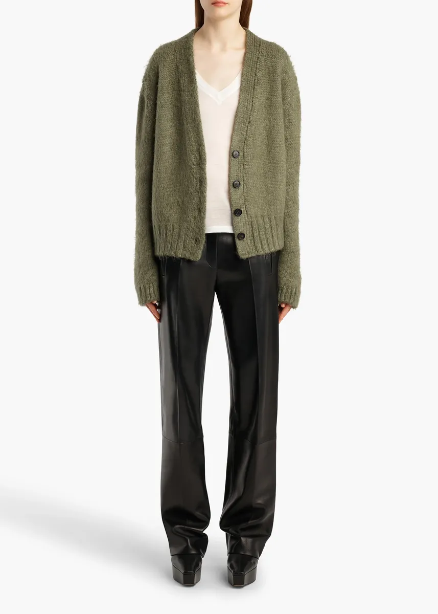 Khaite Maura Cardigan In Olive | Thumbnail 2 Khaite Maura Cardigan In Olive | Thumbnail 2