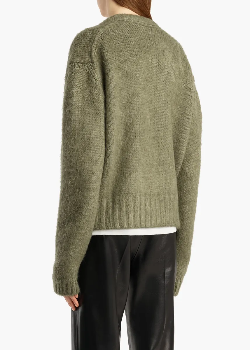 Khaite Maura Cardigan In Olive | Thumbnail 4 Khaite Maura Cardigan In Olive | Thumbnail 4