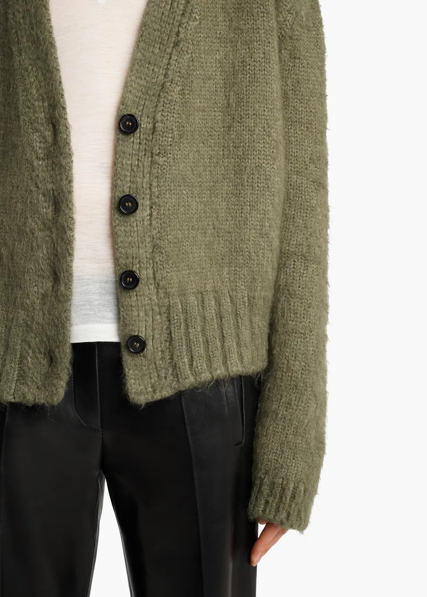 Khaite Maura Cardigan In Olive | Thumbnail 5 Khaite Maura Cardigan In Olive | Thumbnail 5