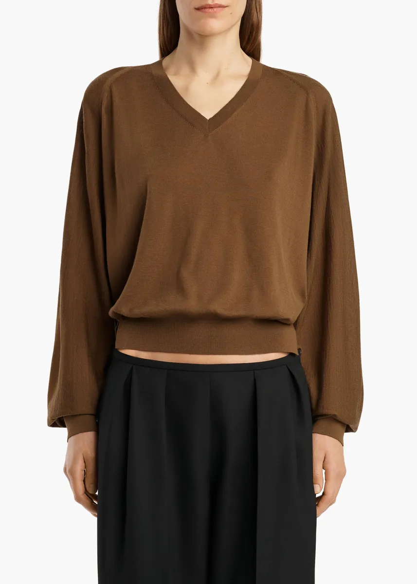 Khaite Suzanne Sweater In Brown | Thumbnail 3 Khaite Suzanne Sweater In Brown | Thumbnail 3