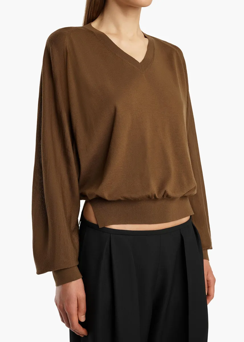 Khaite Suzanne Sweater In Brown | Thumbnail 5 Khaite Suzanne Sweater In Brown | Thumbnail 5