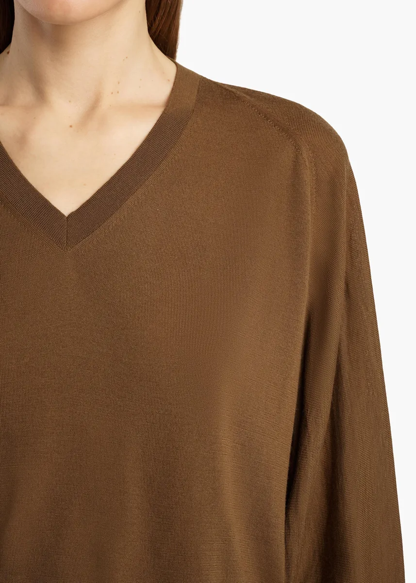 Khaite Suzanne Sweater In Brown | Thumbnail 6 Khaite Suzanne Sweater In Brown | Thumbnail 6